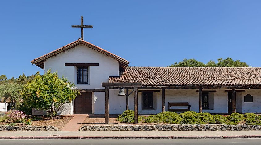 Exterior of the Mission San Francisco Solano in Sonoma, California