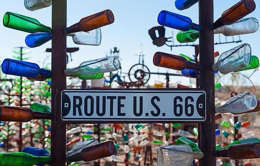 Elmer Long's Bottle Tree Ranch on route 66 in the Mojave desert