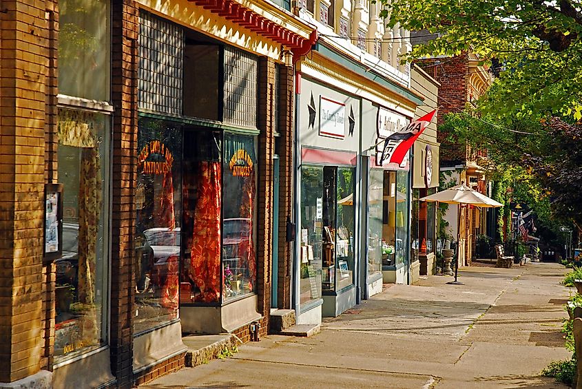 Downtown street in Cold Spring, New York