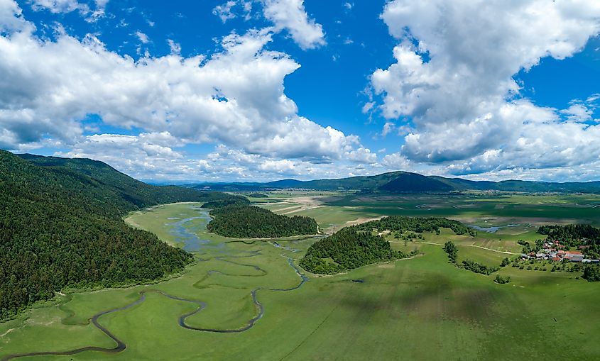 Lake Cerknica (Slovene: Cerkniško jezero) is an intermittent lake in the southern part of the Cerknica Polje, a karst polje in Slovenia.