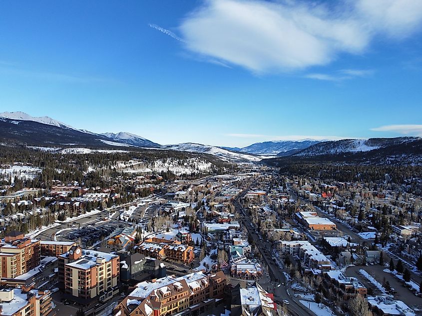 Aerial view of Breckinridge, Colorado