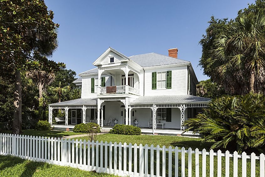 Old heritage wooden villas in Apalachicola, Florida