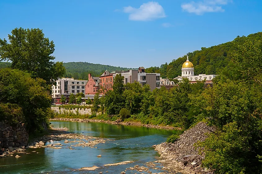 Winooski River at Montpelier, Vermont.