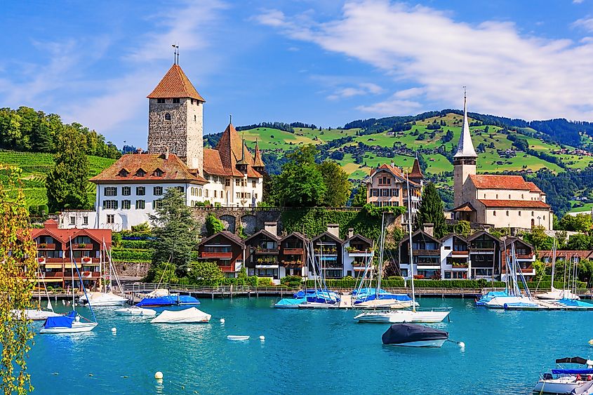 The waterfront of Spiez, Switzerland.