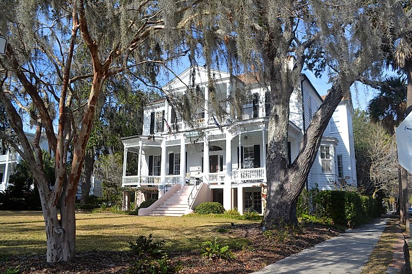 The historic Cuthbert House in Beaufort, South Carolina.