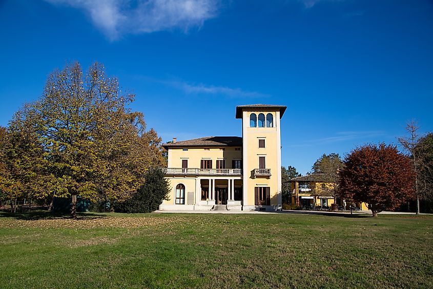 Soragna Villa, 1700s noble villa in a park. Collecchio, Parma, Italy.
