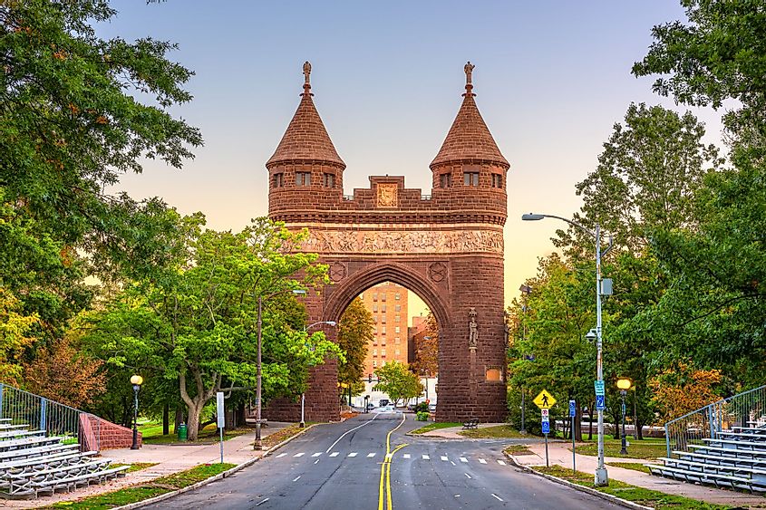 Soldiers and Sailors Memorial Arch in Hartford, Connecticut, commemorating the Civil War