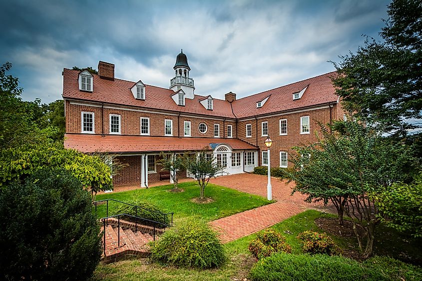 Salem college campus in Winston-Salem, North Carolina.