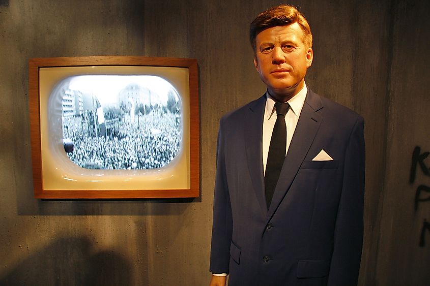 Wax figure of popular US President John F. Kennedy. Editorial credit: 360b / Shutterstock.com