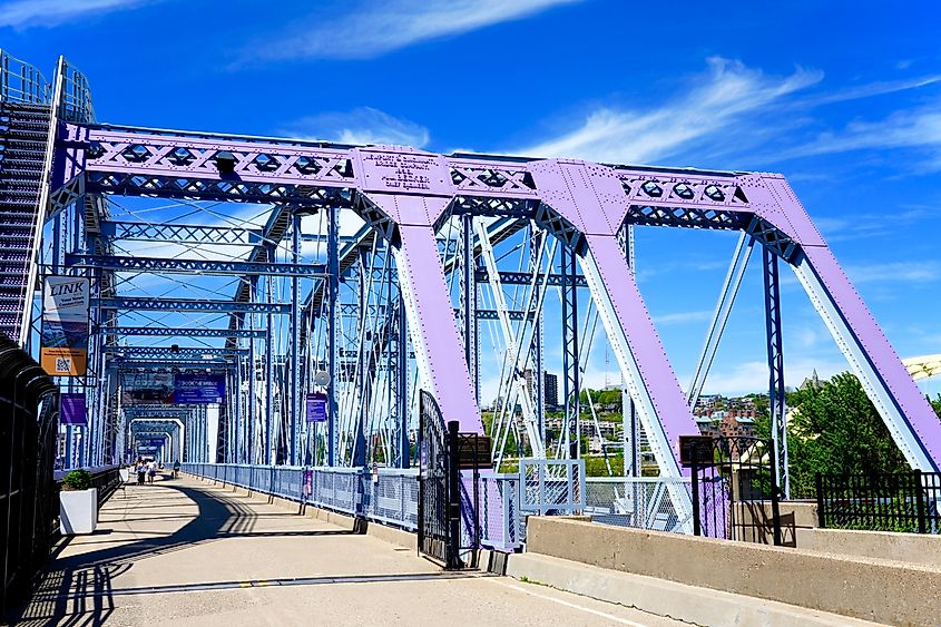The Purple People Bridge over the Ohio River.