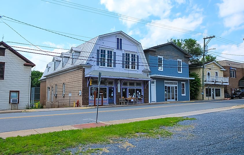 Street view in the town of Olney in Maryland.