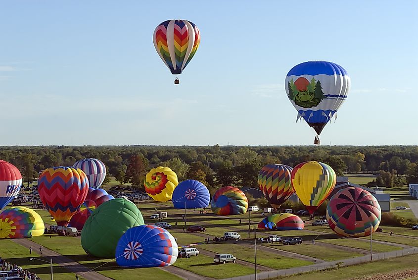The annual Balloon Festival in Midland, Michigan.
