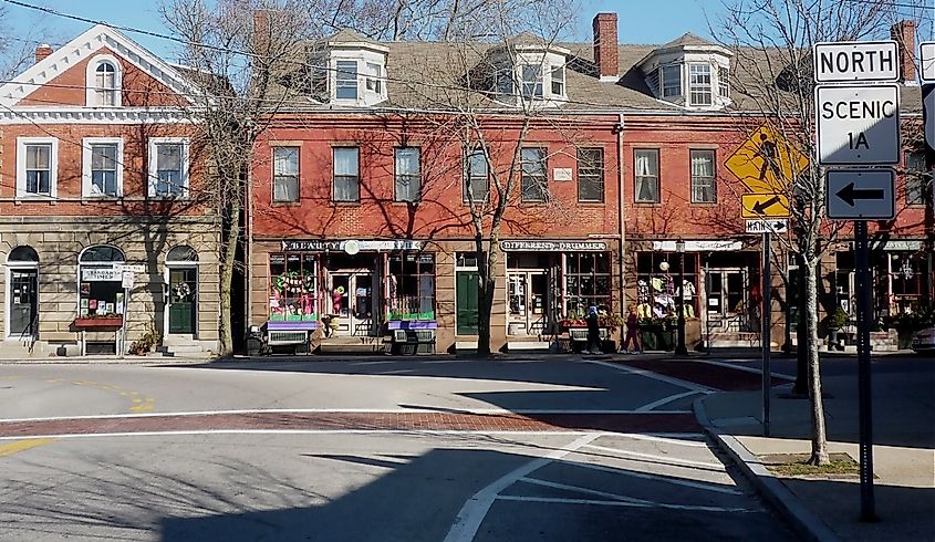 Small town charm in Wickford Village, Rhode Island.