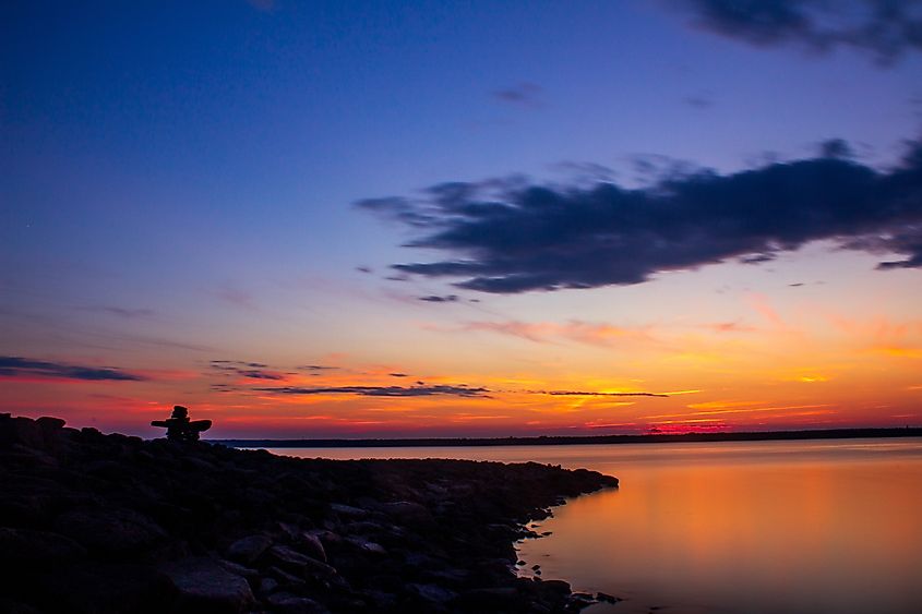 Sunset over Grand Lake, New Brunswick 