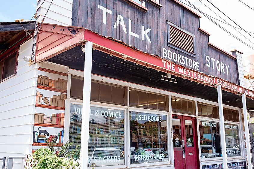 Talk Story Bookstore on Hanapepe Road in Hanapepe, Hawaii.