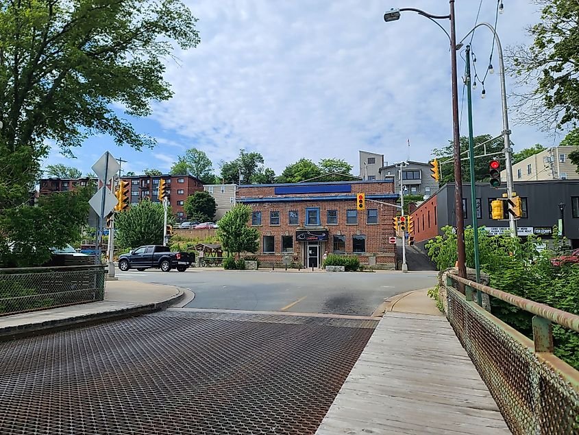 King Street when coming off a bridge in Bridgewater NS.