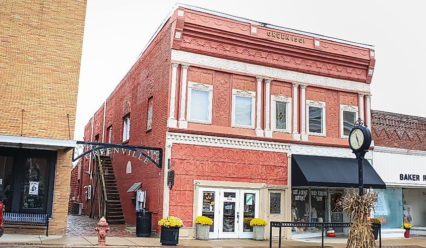 Downtown buildings in Greenville, Kentucky