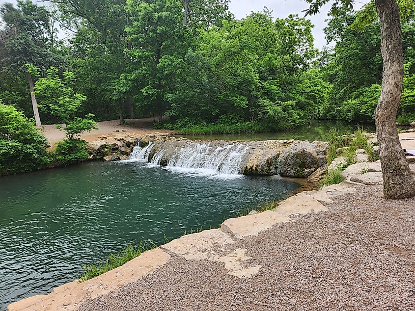  Serene waterfall in Sulphur, Oklahoma.