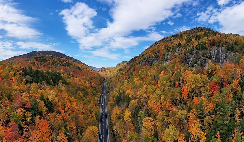 Fall foliage in Keene, New York.