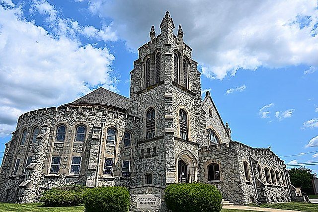 The Former First Presbyterian Church of Marion, Indiana listed on the National Register of Historic Places