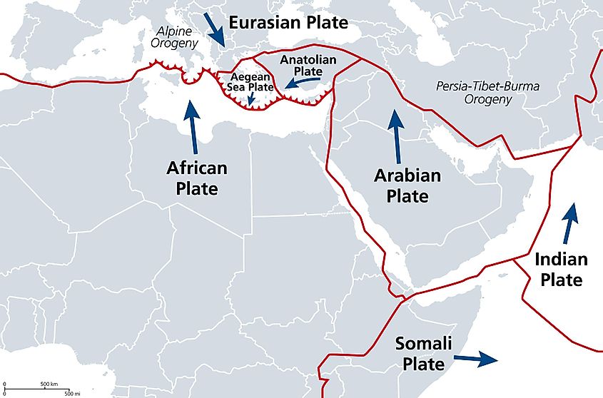 The African Plate and Somali Plate interactions are responsible for the formation of the rift valley.