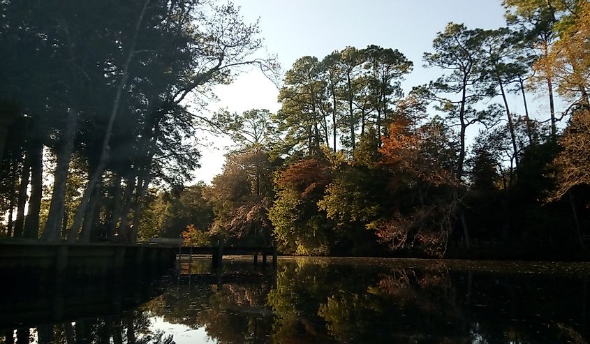river through Magnolia Springs, Alabama.