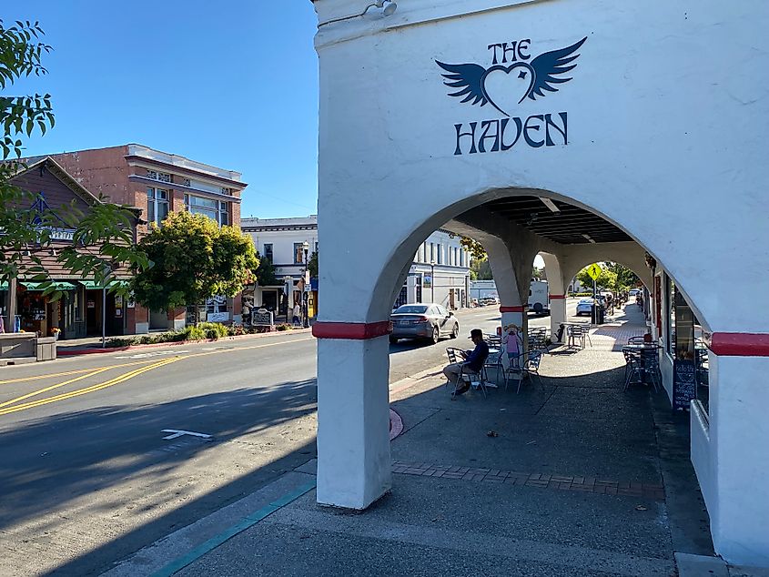 A sunny afternoon in downtown Arroyo Grande, CA