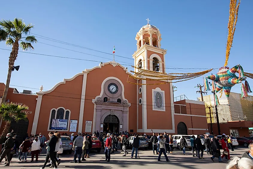 Historic Church at Mexicali, Baja California, Mexico