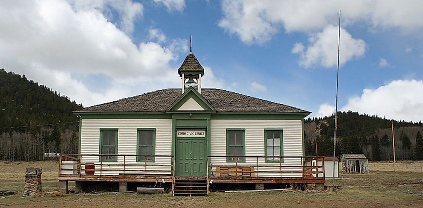 The Como School in Como, Colorado.