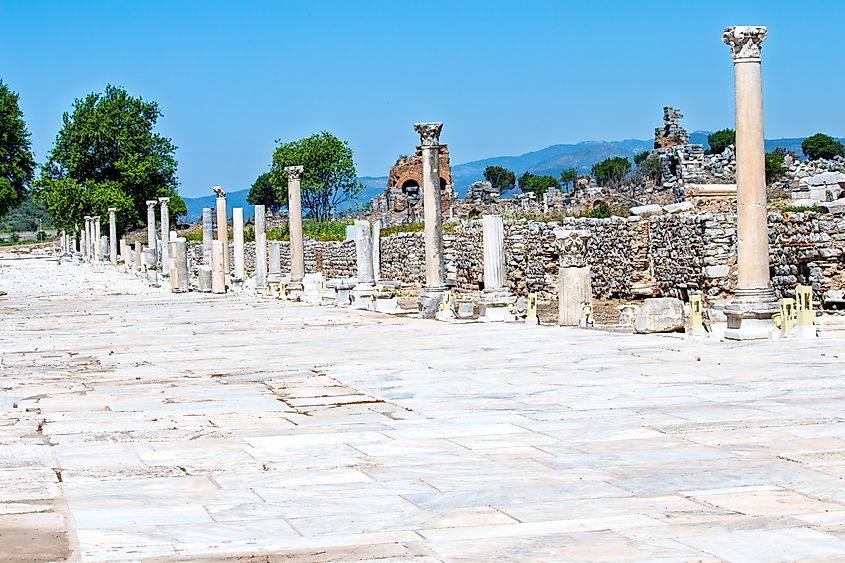 Ruins of the ancient city of Ephesus (Efes). 