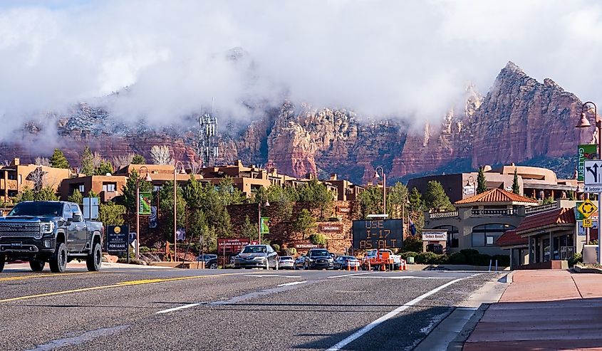 Downtown Sedona, Arizona.