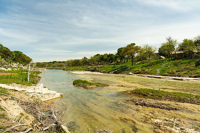 The Blanco River flowing near Wimberley, Texas.