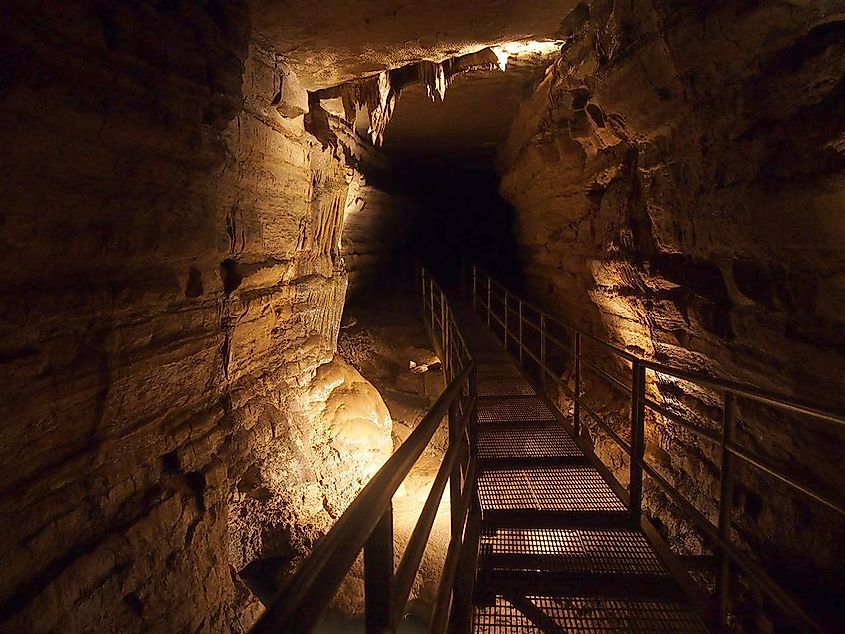 Passage in Mystery Cave, Forestville/Mystery Cave State Park, Minnesota