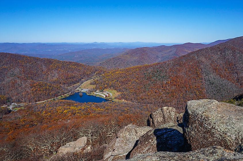 Peaks of Otter on Virginia's Blue Ridge Parkway.