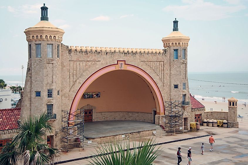 The historic Daytona Beach Bandshell concert venue. 