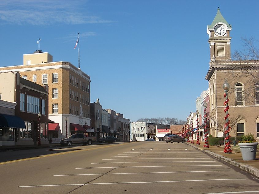 Downtown West Point, Mississippi.