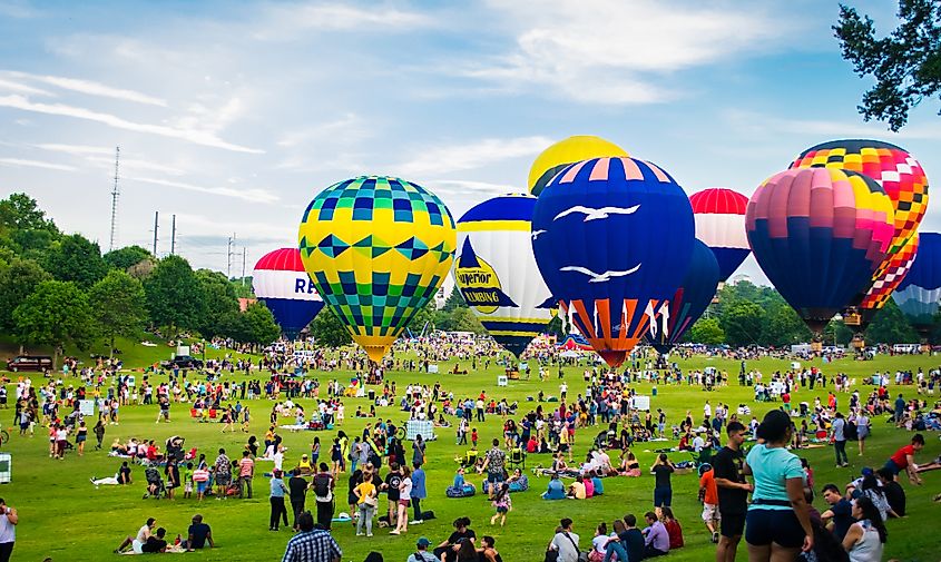 Balloon festival at Piedmont Park, Alaska