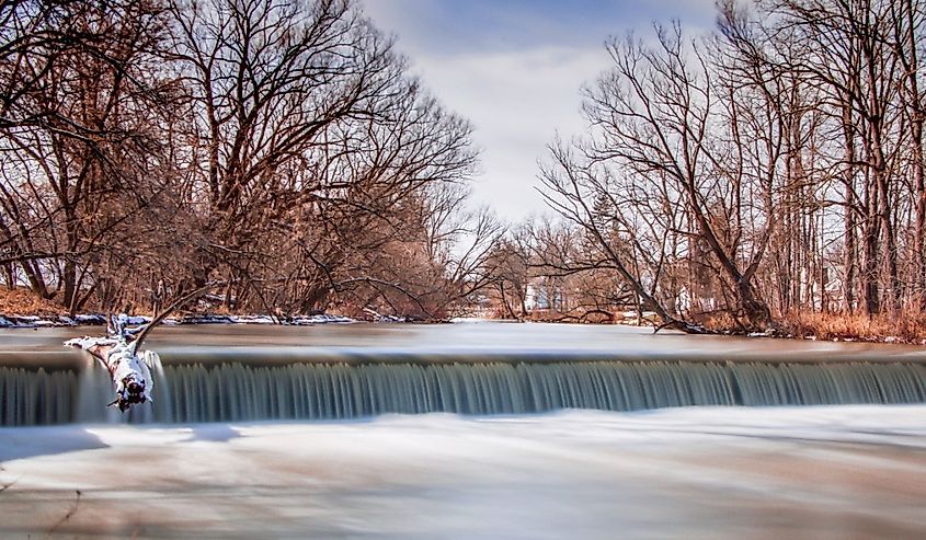 Waterfall in Batavia, New York.
