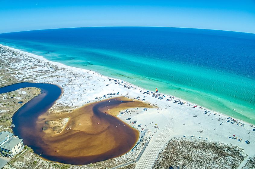 Aerial view of Grayton Beach, Florida
