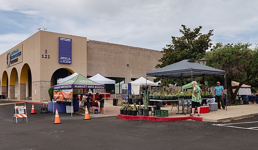 Weekly farmer's market in Green Valley, Arizona