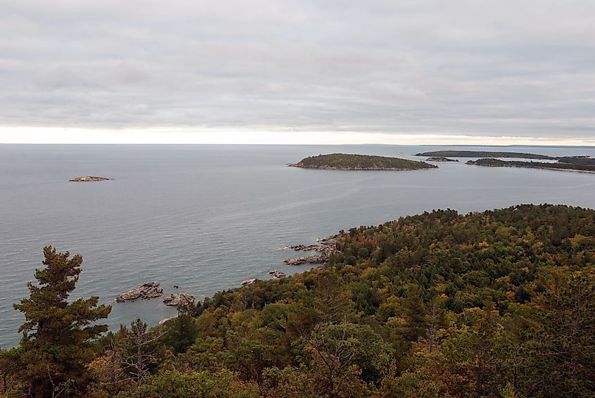 Lake Superior view from Sugarloaf Mountain, Marquette County, Michigan.