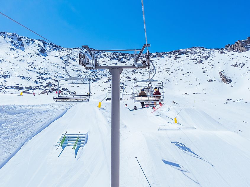 The iconic Remarkables ski resort near Queenstown