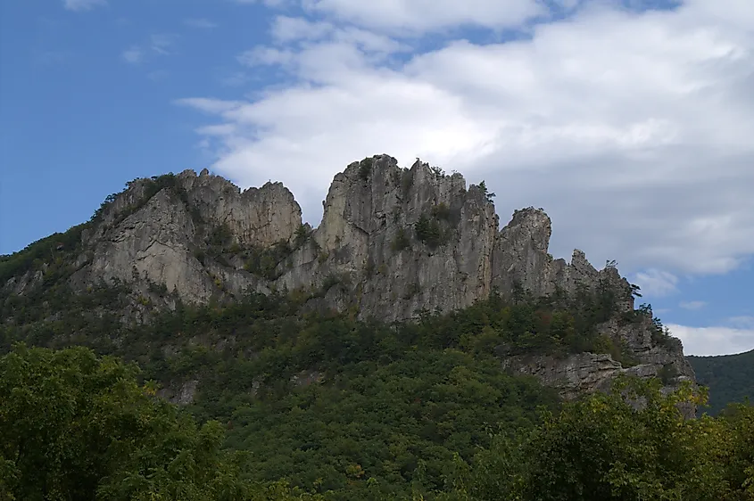 The famous Seneca Rocks.