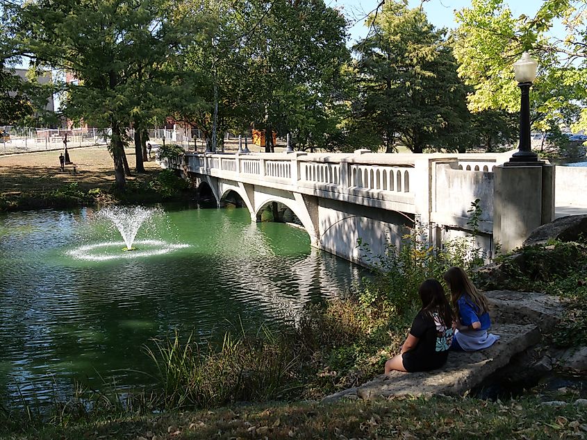 A bridge on Emporia State University campus in Emporia, KS. 