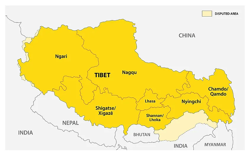 Tibet map