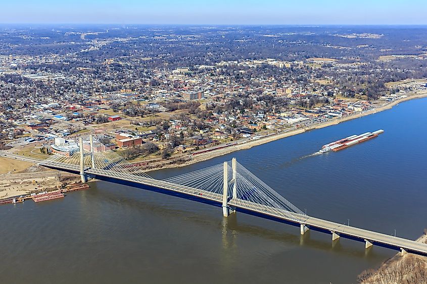Aerial Photo of Cape Girardeau, Missouri.