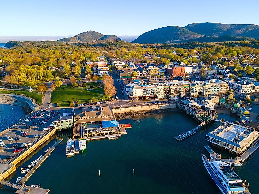The beautiful town of Bar Harbor, Maine