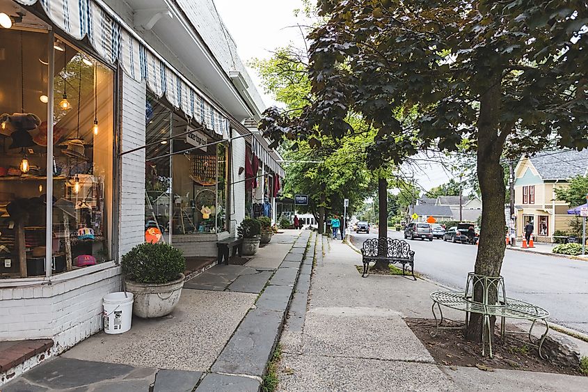 The peaceful town of Woodstock, New York