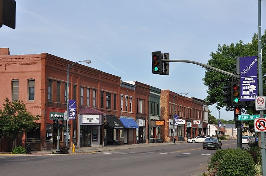 Historic District in downtown Vermillion, South Dakota