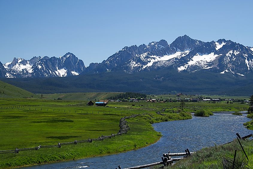 Salmon River from Lower Stanley, Idaho